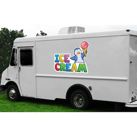 Signmission Safety Sign, 9 in Height, Vinyl, 6 in Length, Ice Cream 1, D-DC-12-Ice Cream 1 D-DC-12-Ice Cream 1